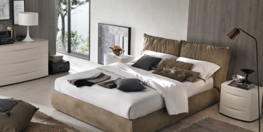 Sogno  letto moderno imbottito zona notte Tomasella